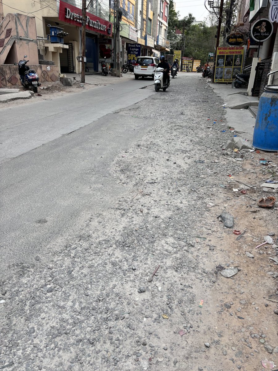 <a href="/GHMCOnline/">GHMC</a> <a href="/CommissionrGHMC/">Commissioner GHMC</a> <a href="/gadwalvijayainc/">Vijayalaxmi Gadwal, GHMC MAYOR</a> <a href="/HMWSSBOnline/">HMWSSB</a> HMW strom water works done during last year rainy season OU colony Manikonda till now road was not restored back we are struggling to cross this road? How many more years need to restore this road back?  Please restore