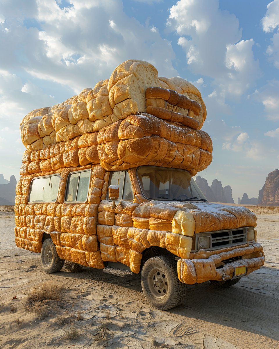 Freshly baked and ready to go! 🍞🚚 #BreadDelivery #CarbsOnWheels #CarbLoading #BreadOnBoard #BreadTruck #FreshlyBaked #AITrends #AIWonders