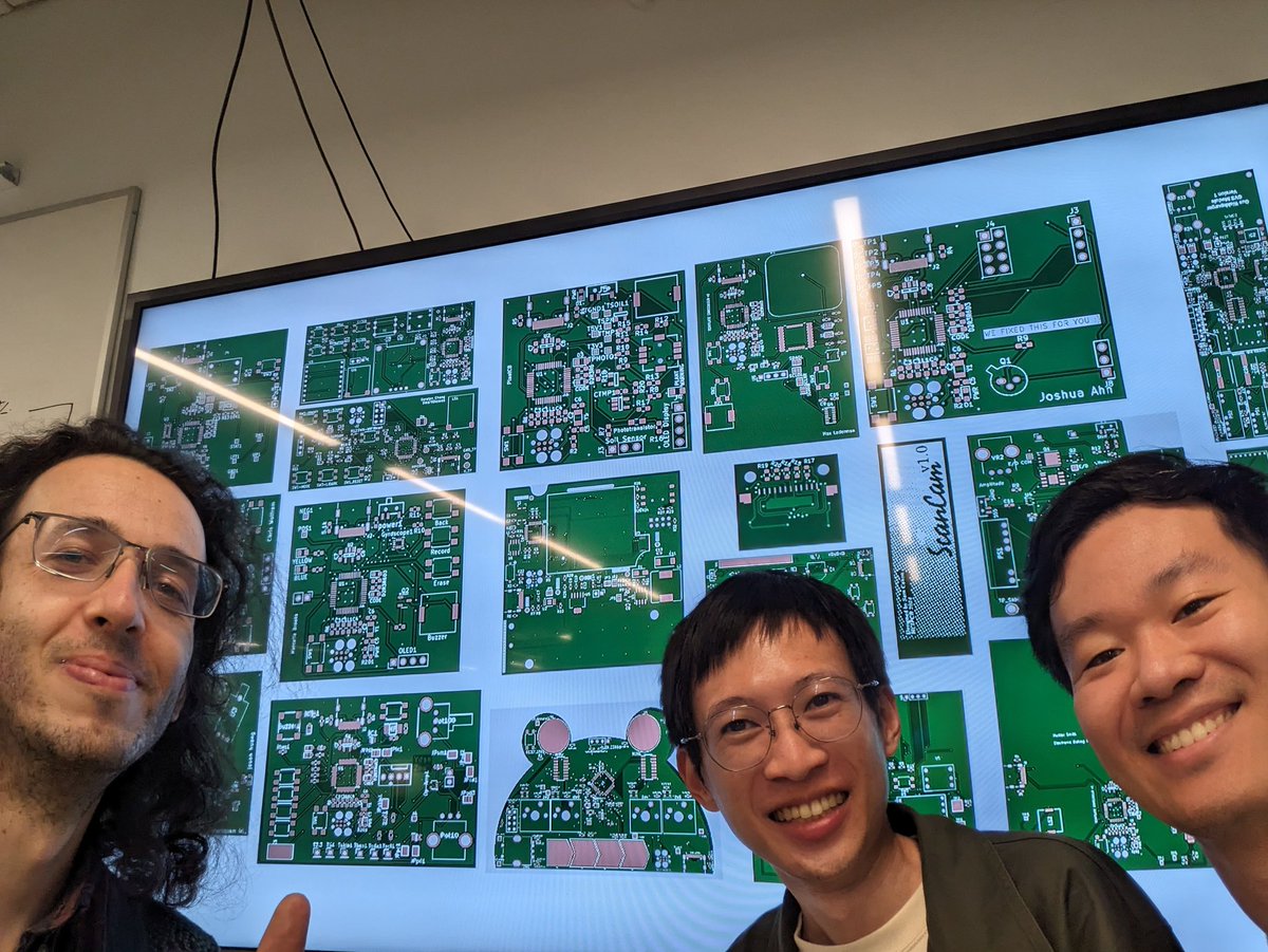 I know everyone is celebrating #chi2024 papers and maybe we should be too, but, the thrill of a class sending off their PCBs to the factory is too amazing. 95% of these students never made a circuit and look at six weeks later! Thanks to @tengshanyuan and @romainnith #electronics