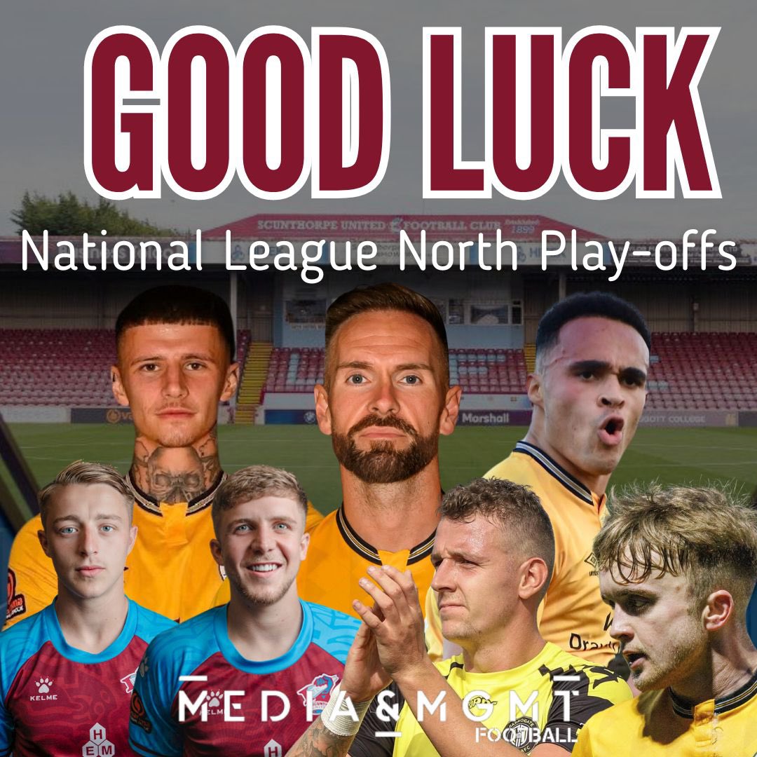 Best of luck to MediaMGMT clients and friends as Scunthorpe United face Boston United today in a huge play off game with the winners booking their place in the final! Best of luck guys! #playoffs #mediamgmt #mediamgmtfamily #mediamgmtfootball #football #nationalleaguenorth
