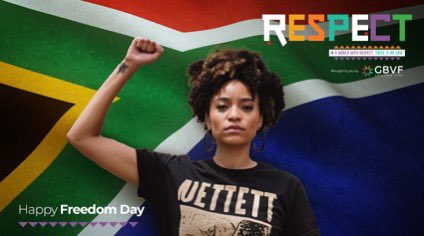 On this Freedom Day, we celebrate the hard-won right to equality for all South Africans. As we commemorate the strides made towards freedom and justice, let us remember that true freedom includes the right to safety and security for everyone. #PreventGBVF #RESPECT