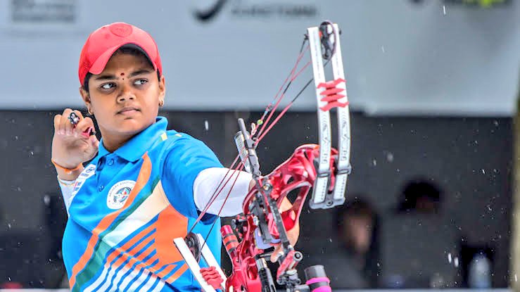 𝗚𝗼𝗹𝗱 𝗳𝗼𝗿 𝗜𝗻𝗱𝗶𝗮 ..🏅🥇

Congratulations Jyothi Vennam on winning the #ArcheryWorldCup 🏹 Gold in Shanghai.

Fearless + Focus = BullsEye 🎯