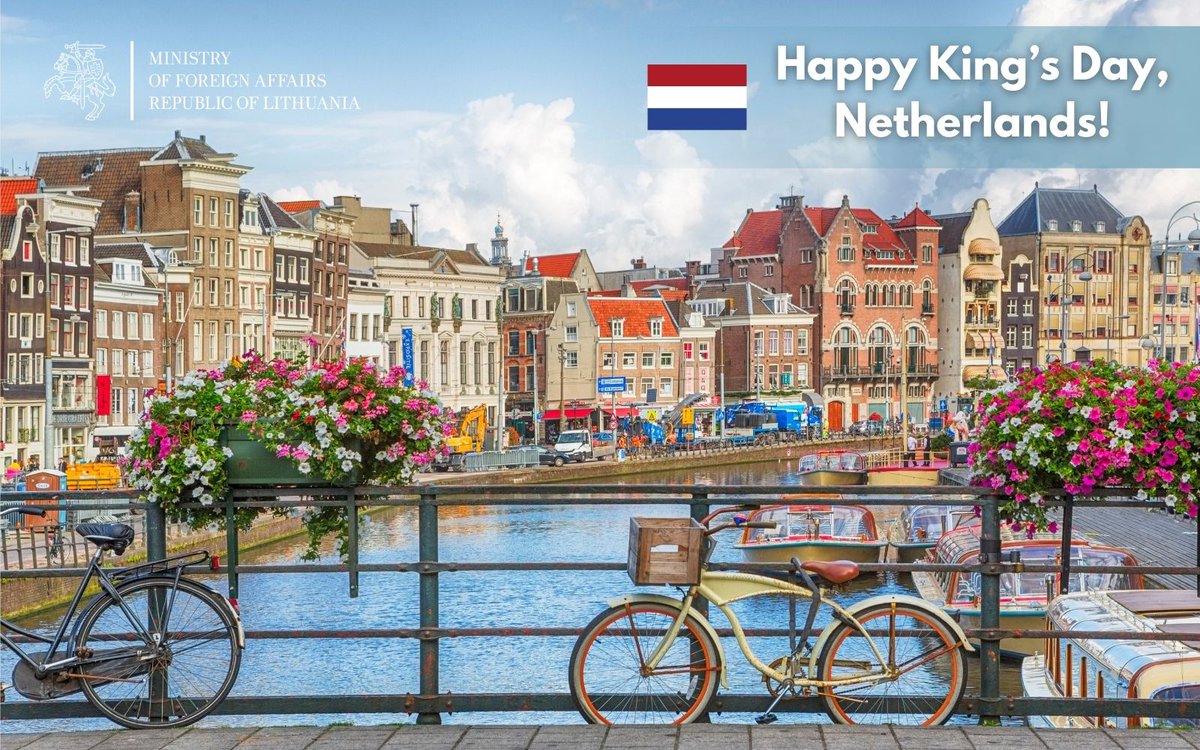 FM @GLandsbergis: Congratulations on King's Day to the #Netherlands! The intense and unprecedented cooperation between our like-minded countries in the face of Europe's security challenges is illustrated by #NL's initiation of a rotational air defence model in Lithuania.