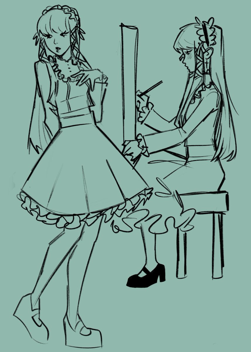 1girl long hair simple background long sleeves dress holding sitting  illustration images