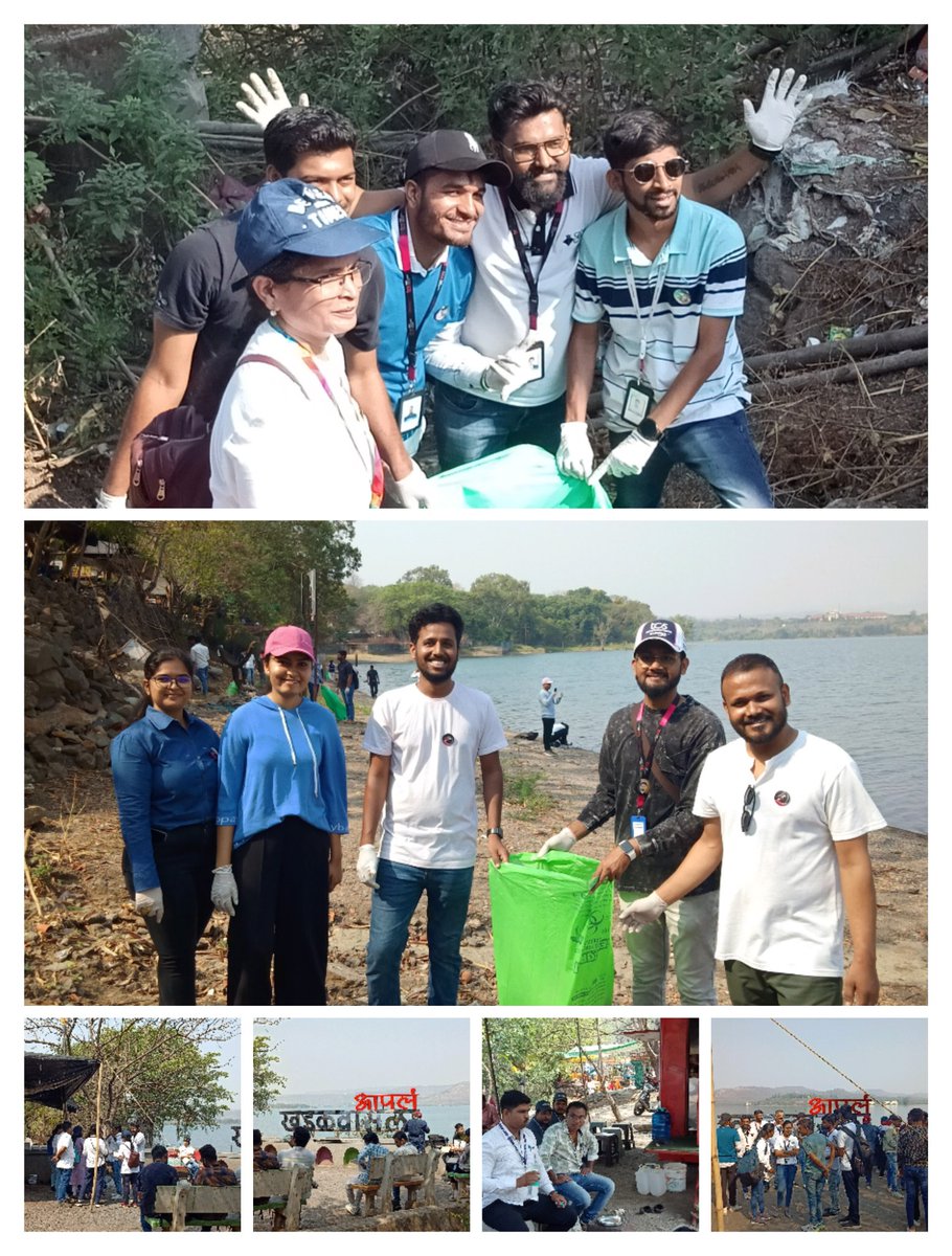 100+ volunteers of TCS- HOPE at khadakwasla clean up drive. Thanks for including me in your journey