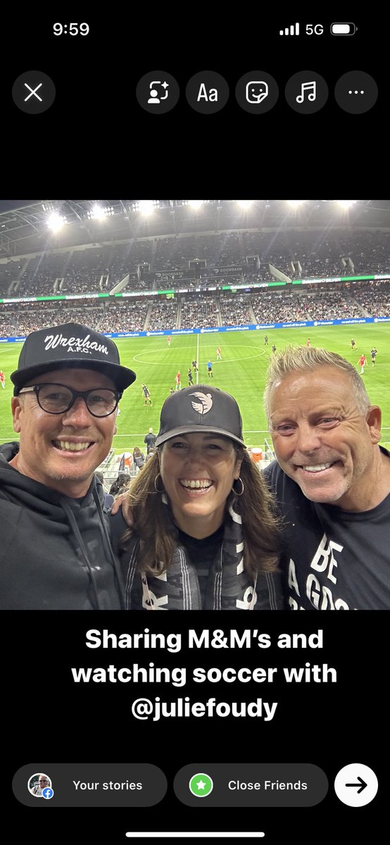 Great night watching Angel City and KC with the Legend Julie Foudy….