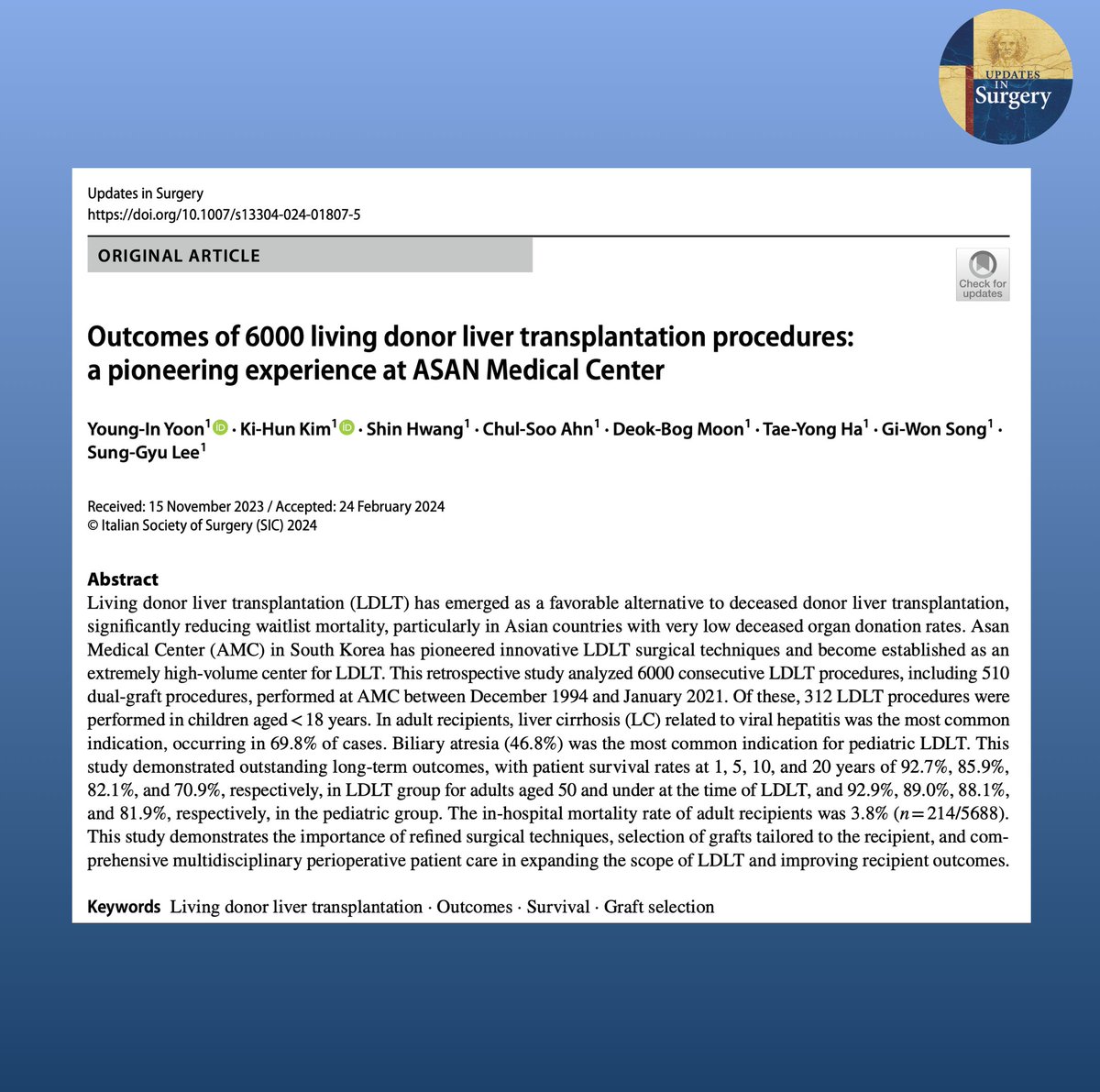 Updates in Surgery tweet media