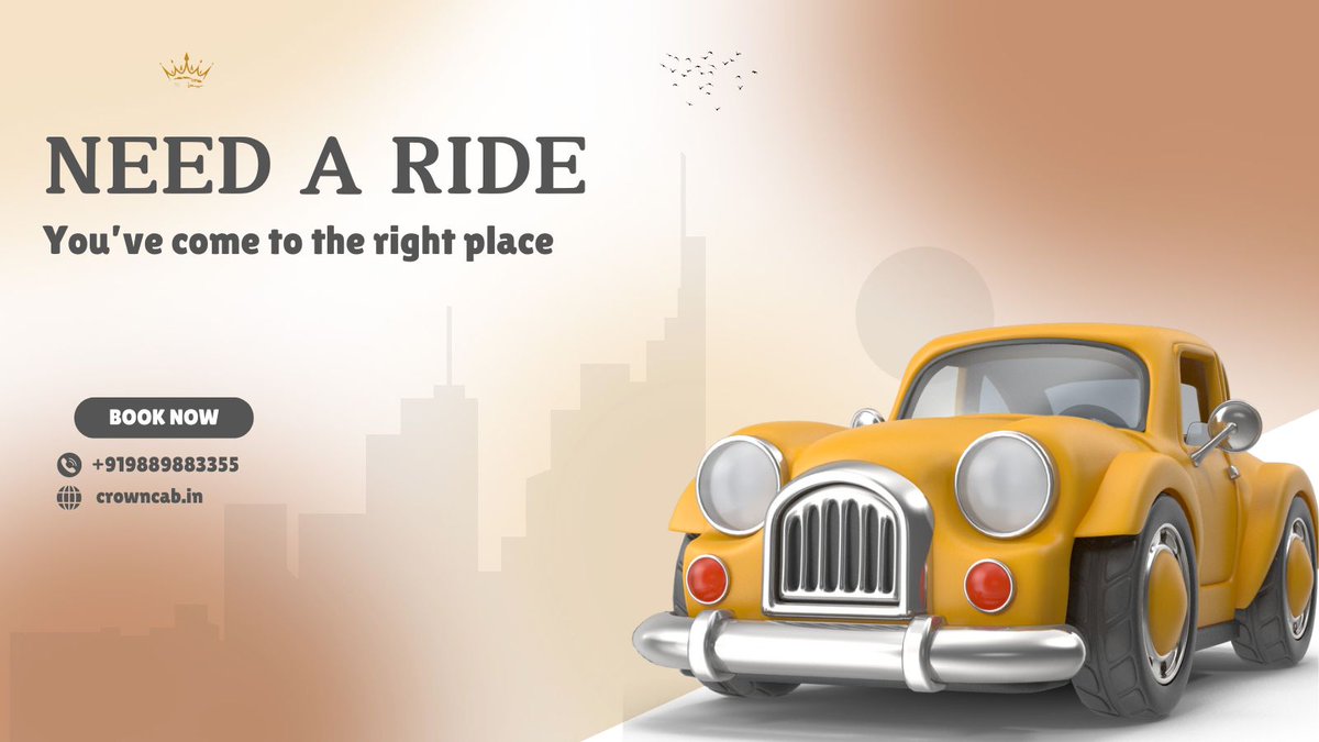 Need a ride? Look no further! Fast, reliable transportation at your service. Book now and ride stress-free! 🚗
#crowncab #cabervice #taxiservice #travel #tourism #outstationtrip #outstationtravel #outstationcab #touristattraction #indiatourism #indiatravel
