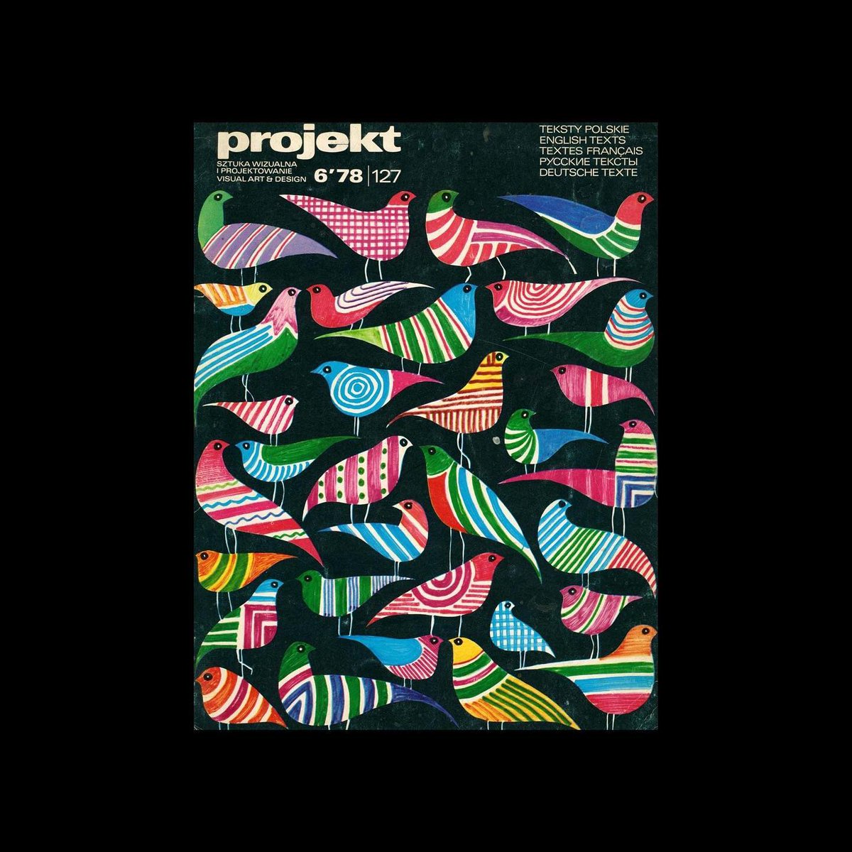 Projekt 127, 6, 1978. Cover design by Hubert Hilscher The Polish Journal of visual art and design designreviewed.com/artefacts/proj…