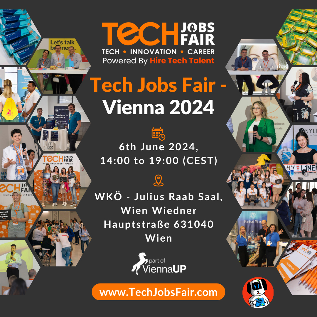 ✨ Get ready as Tech Jobs Fair @techjobsfair in partnership with Vienna Business Agency, gears up for its 42nd edition, set to take place in #Vienna on 6th June 2024

🔗 To learn more/secure your spot, visit: techjobsfair.com/vienna/

#TechJobsFair #Vienna #jobfair #job #career