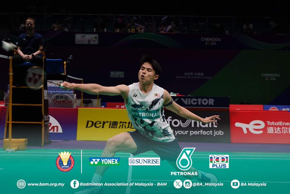 RESULTS: #ThomasCup2024 | Group D

🇲🇾 5-0  🇭🇰

Justin Hoh def. Chan Yin Chak 21-17 19-21 21-17

#GemilangkanLagi 
#DemiMalaysia 
#BadmintonMalaysia