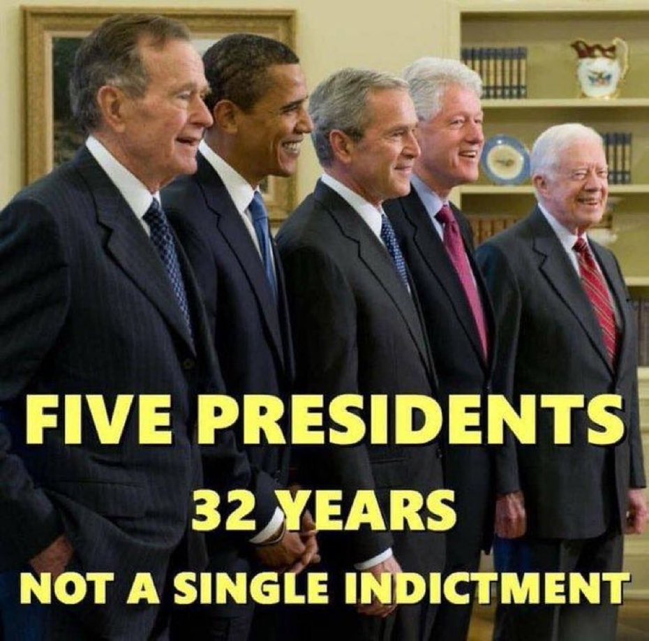 Not one of these Presidents ask for TOTAL IMMUNITY, during their entire terms and afterwards. No laws had to be changed or created from our crooked Supreme Court to protect any one of them for crimes. America can no longer depend on our highest courts for justice, so vote BLUE!