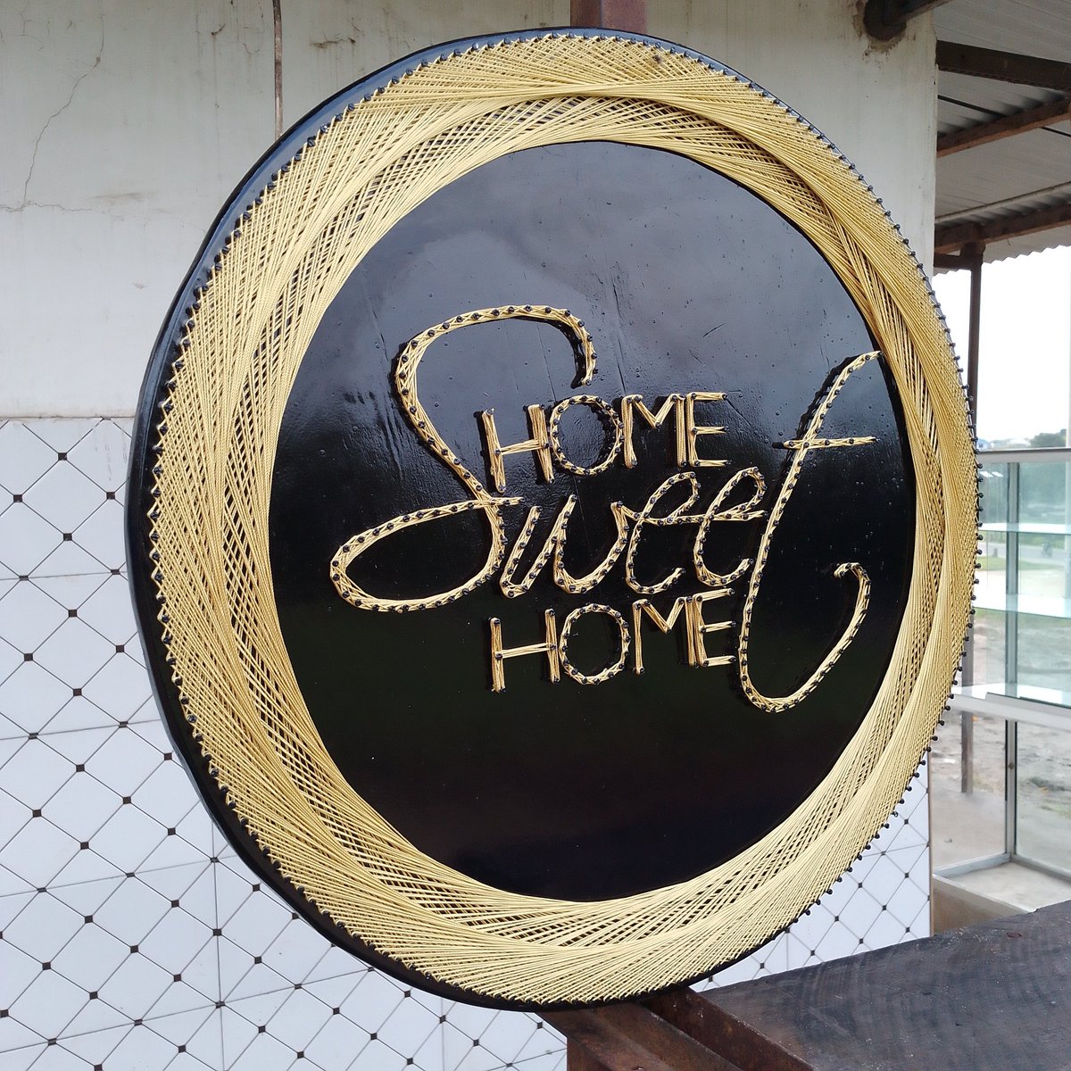 Home sweet home mandala string art
Size: 60cm diameter 
Price: 60000 TZS
0764078873
Made to order