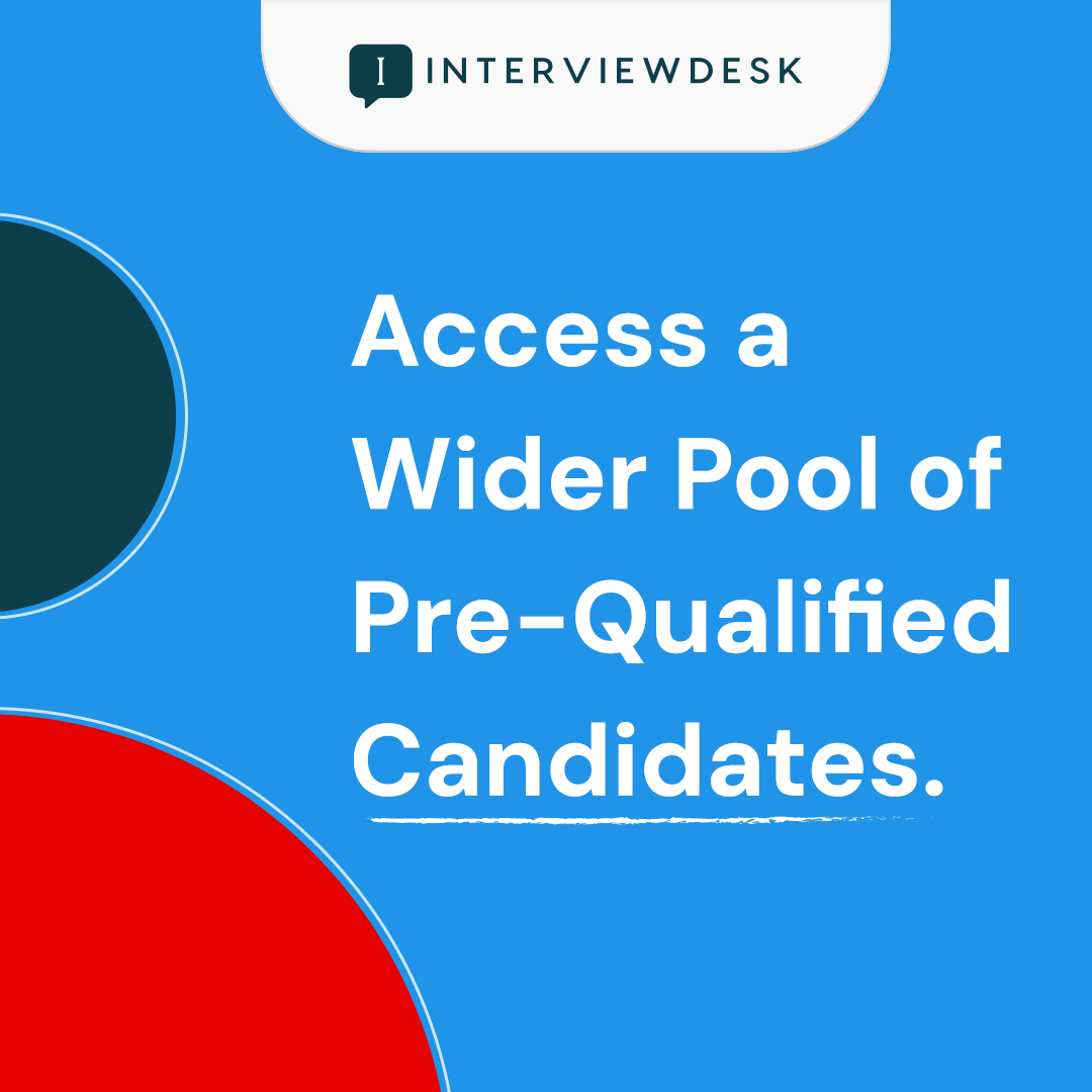InterviewDesk connects you with diverse and qualified candidates, increasing your chances of finding the perfect fit. Sign up: interviewdesk.ai/resume-as-a-se… #talentdiversity #hiringforinclusion #recruitingbestpractices #ExpandTalentPool