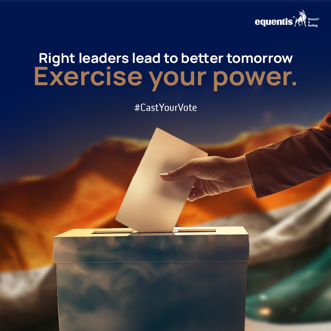 It's time to make your voice heard. Vote for the leaders you believe in.

To know more visit - equentis.com/researchandran…

#EquentisResearchandRanking #ManagingWealth #WealthCreation #EqualExistence #FinancialAdvisory #CastYourVote #Vote #Election #India #IndianElections