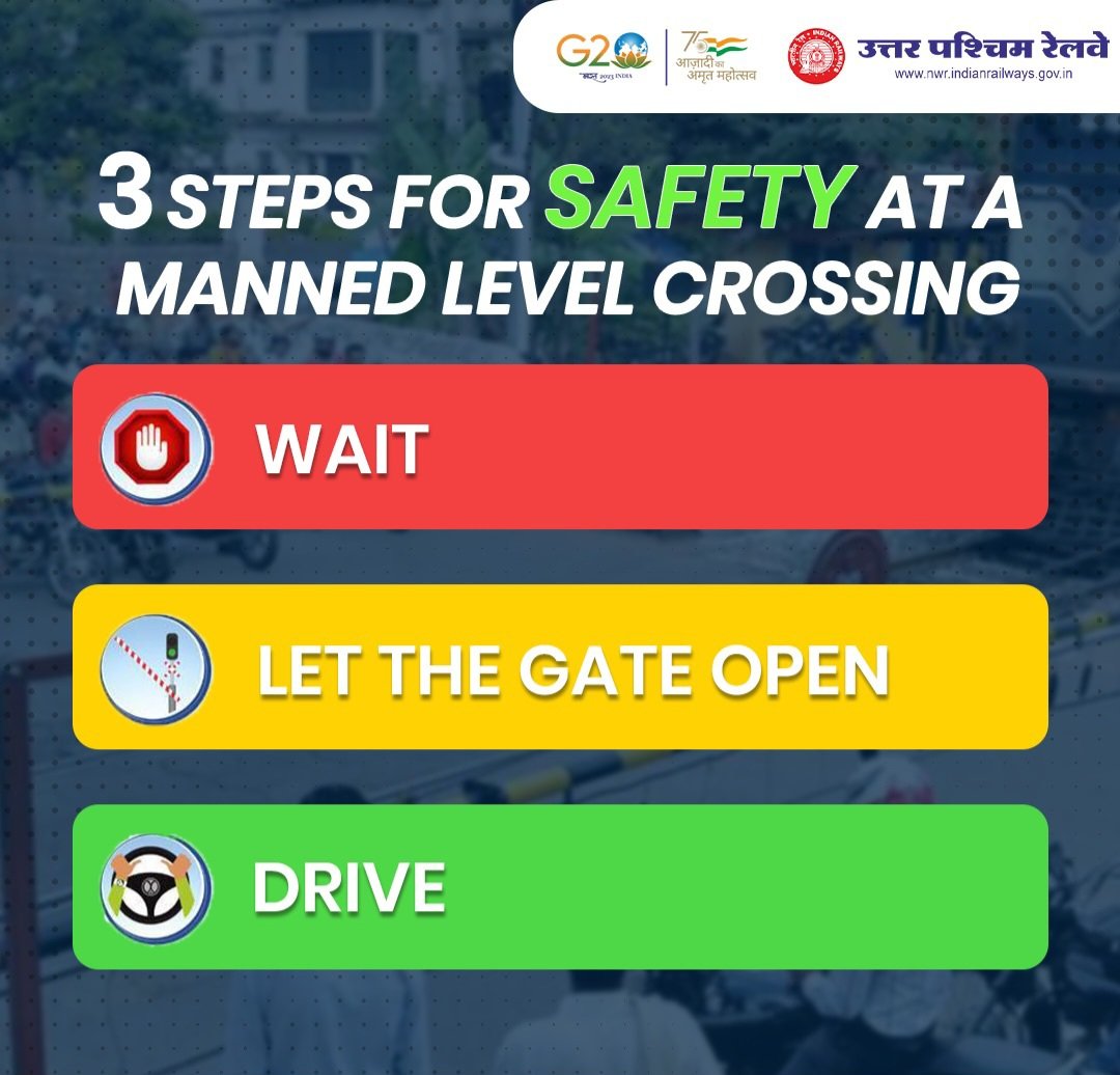 3 STEPS FOR SAFETY AT A MANNED LEVEL CROSSING @NWRailways