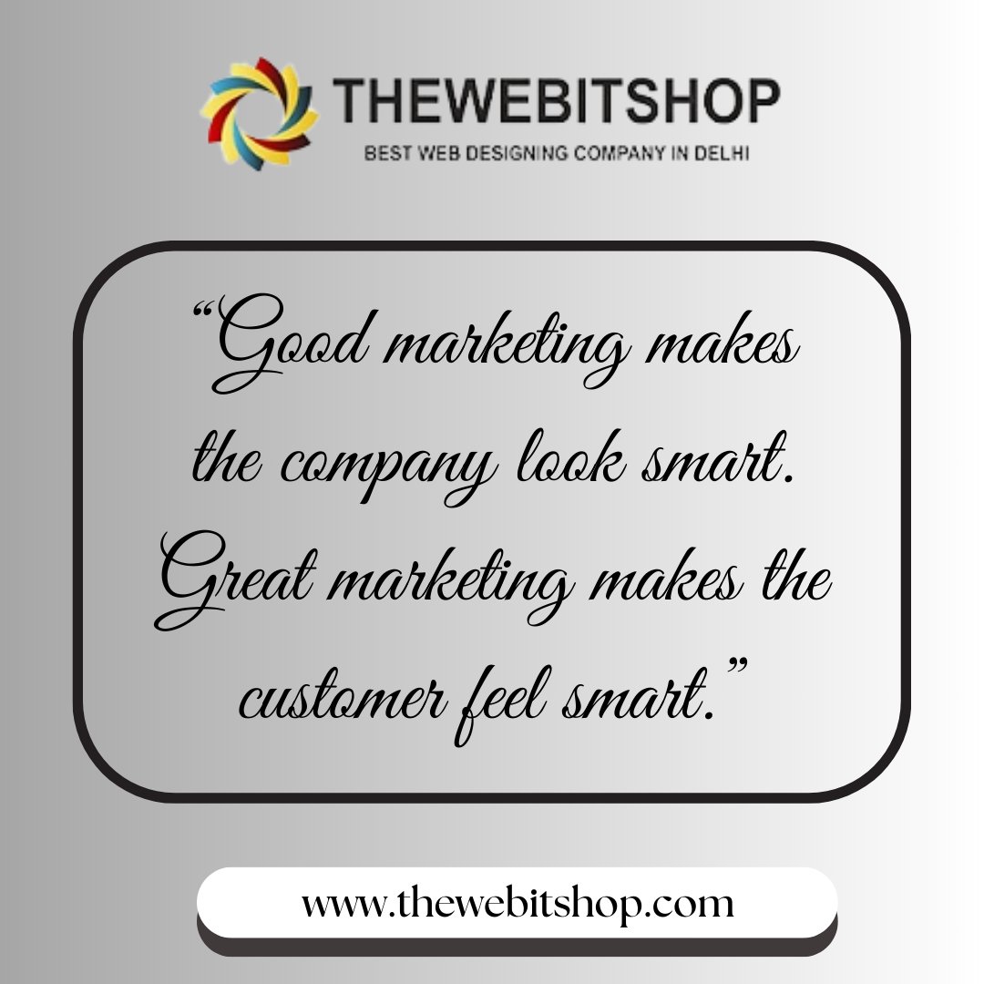 ☑️ 'Good marketing makes the company look smart. Great marketing makes the customer feel smart.'.
#ETrustCertificate #eTrust #Business #Trust #DigitalMarketing 
#thewebitshop
----
TheWebITShop®
📞 +91-9582446383/7065740676
📧 support@thewebitshop.com
🌐 thewebitshop.com