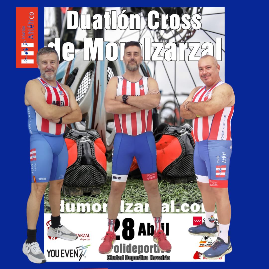 En Moralzarzal, Madrid, se disputa el Cto de Duatlon Cross Supersprint de Madrid y allí estarán tres titanes @marlex5251 @JoseQuedeQue y @matallanas_1 Vamoooosssss. Opciones de subir al cajón? Ya veremos #ORGULLOyPASION