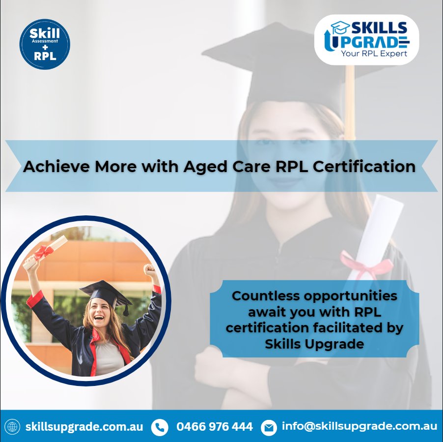 Achieve More with Aged Care RPL Certification Ready to take your career to the next level? 🚀 Unlock new opportunities. #RPLCertification #CareerBoost #SkillsUpgrade #agedcare #RPLAustralia #ProfessionalDevelopment 📚 Visit our website to learn more: skillsupgrade.com.au/aged-care-cour…