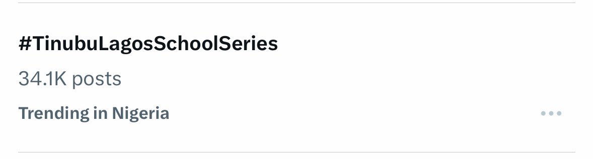 “He who brings ant-infested wood home must be ready to have a lizard as guest for dinner”

#TinubuLagosSchoolSeries is TRENDING!!!

OBIdients 👏🏿