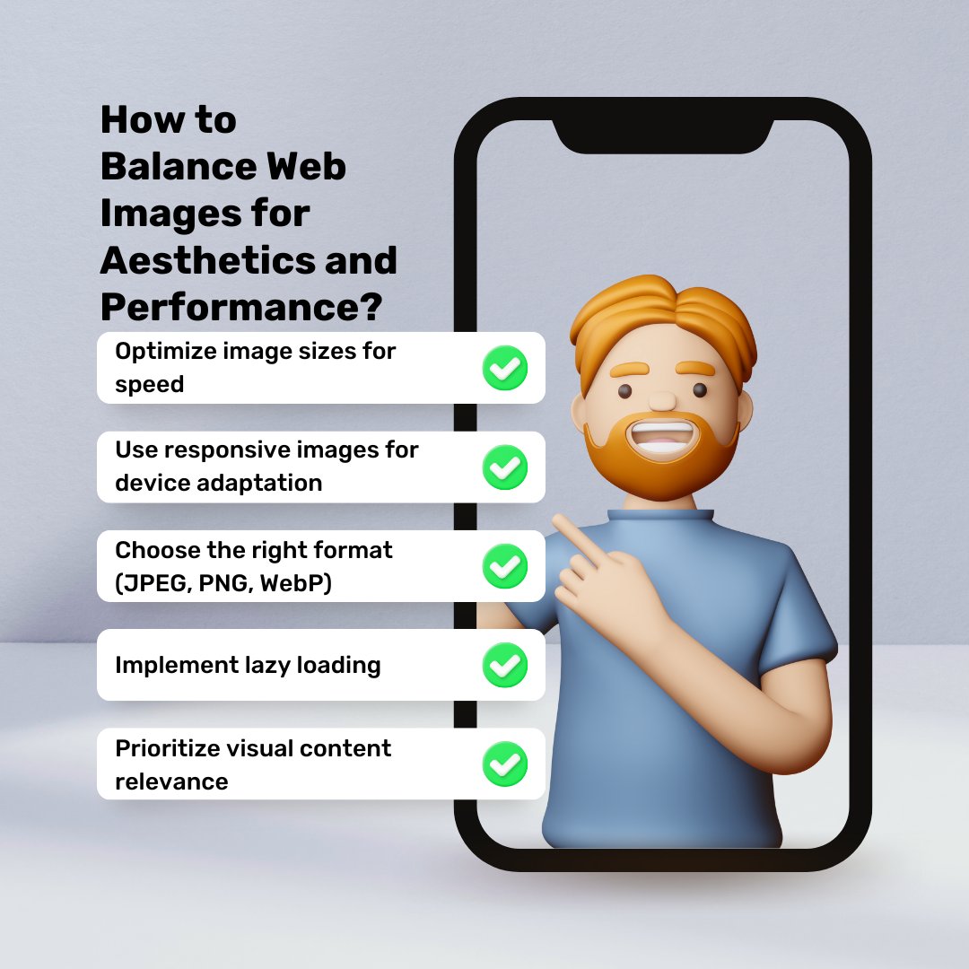 Find the perfect balance! 🖼️⚖️ Learn how to balance web images for both aesthetics and performance. Enhance your site without compromising speed. Optimize today! 🚀

#WebImages #ImageOptimization #AestheticDesign #WebDesign