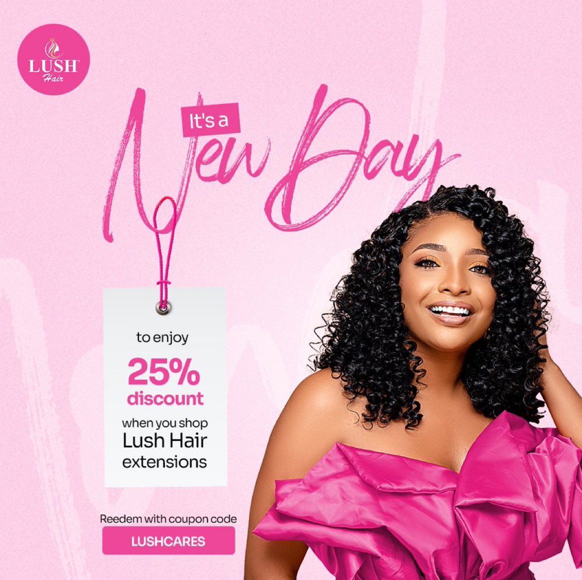Did you know ? With the discount code “LushCares” you can now enjoy 25% discount when you purchase any Lush Hair Extensions. 😁

Tag 2 people in the comments to let them know about this great offer 😉

#LushHair
#BeBeautiful