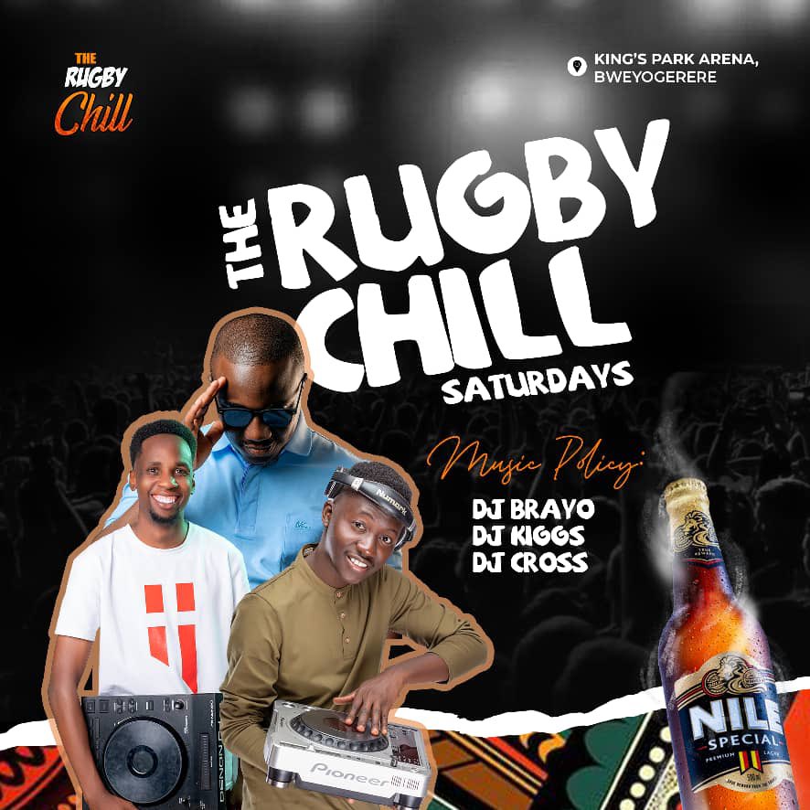 Saturdays just keep getting better…💯 @DJKiggz returns to the saturday Rugby Chill arrangements alongside @Djcross256 and Dj Brayo for and amazing night out 🔥🔥🔥🔥