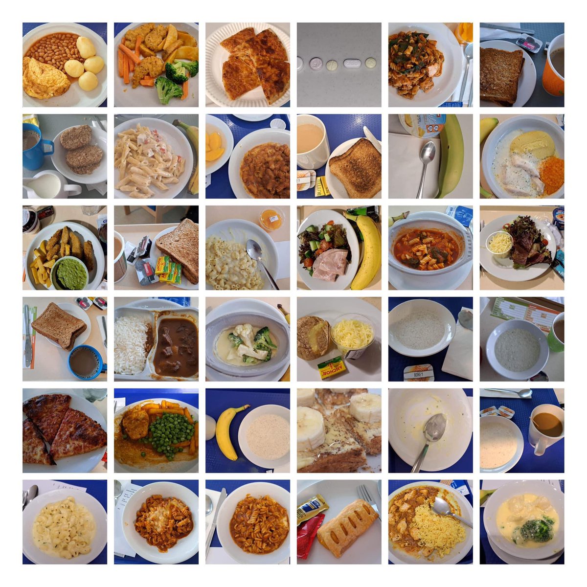 @Dunkirk_1940 Looks very familiar. I created this photo collage from food served up at UCLH hospital. I entered it in the Royal Academy summer exhibition 2023 “Hospital Food”