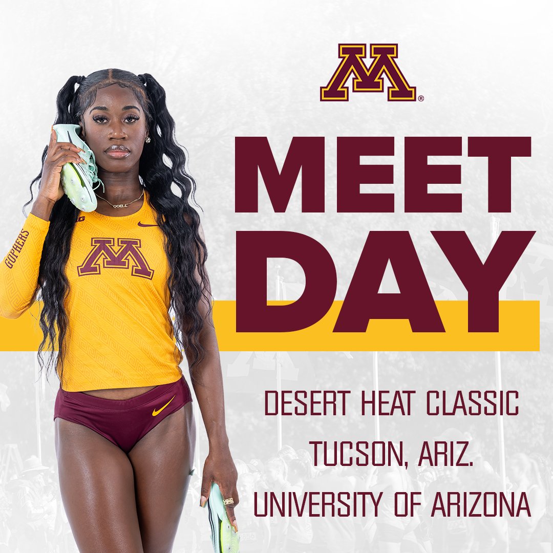 Time for a dual in the desert 🌵 The #Gophers are set to compete in Tucson! 📊: z.umn.edu/DesertHeat