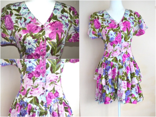 Spring Sale Now On. Vintage 1980’s Short Floral Salad Dress. Fabric 80% Fortrall 20% Cotton. Measurements- Chest 90cm, Waist 84cm Length 84cm. Size 8-10. Was £18. Now £15.30. DM me or buy directly from my Etsy Shop. Link in bio