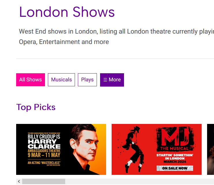 #MJthemusical is a top pick among all London shows on westendtheatre.com