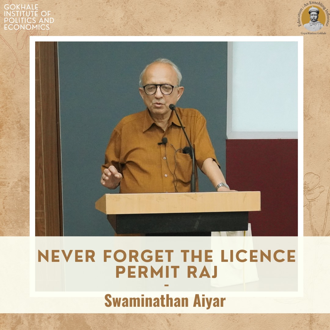 Gokhale Institute of Politics and Economics hosted a seminar on February 7th 2024, with Mr. Swaminathan Aiyar. He shared insights on “Repercussions of the Licence-Permit Raj”.
@swamiaiyar1

1/5
#SeminarSeries #Pune