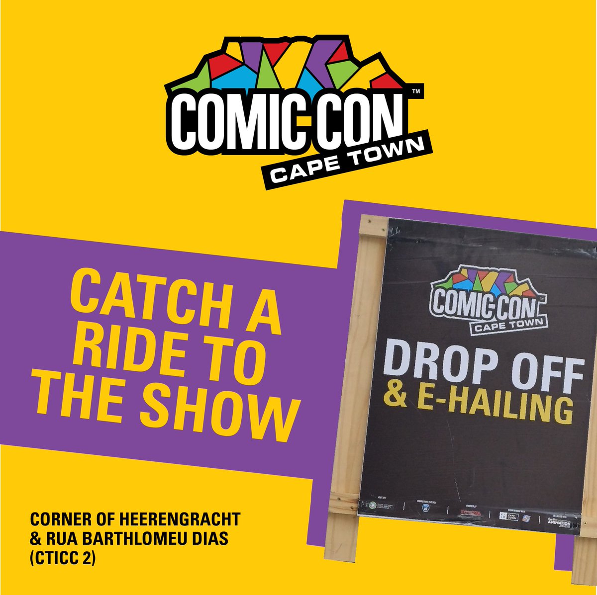 Coming to ComicConCapeTown? Skip the parking hassle and cruise straight into the #ComicConCapeTown fun! ‍🚗 We recommend using e-hailing services for a smooth ride. Relax and focus on all the epic adventures at the Con. Remember to prioritize safety when using these services.