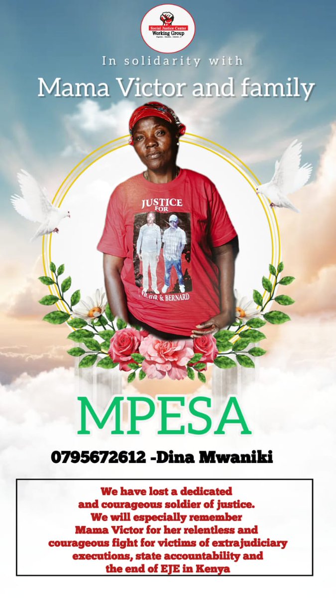For any Solidarity towards the Burial arrangements for mama victor and her children please contact Dina Mwaniki on 0795672612