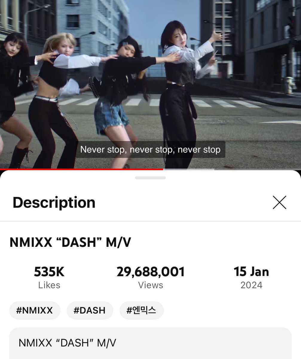 It is for our #NMIXX so 'Never stop, never stop, never stop' We aint this weak NSWERs, continue promoting on every platform. every share might reach new potential nswers that will make our fandom grow bigger & stronger. comeback might come real fast so we should prepare harder!