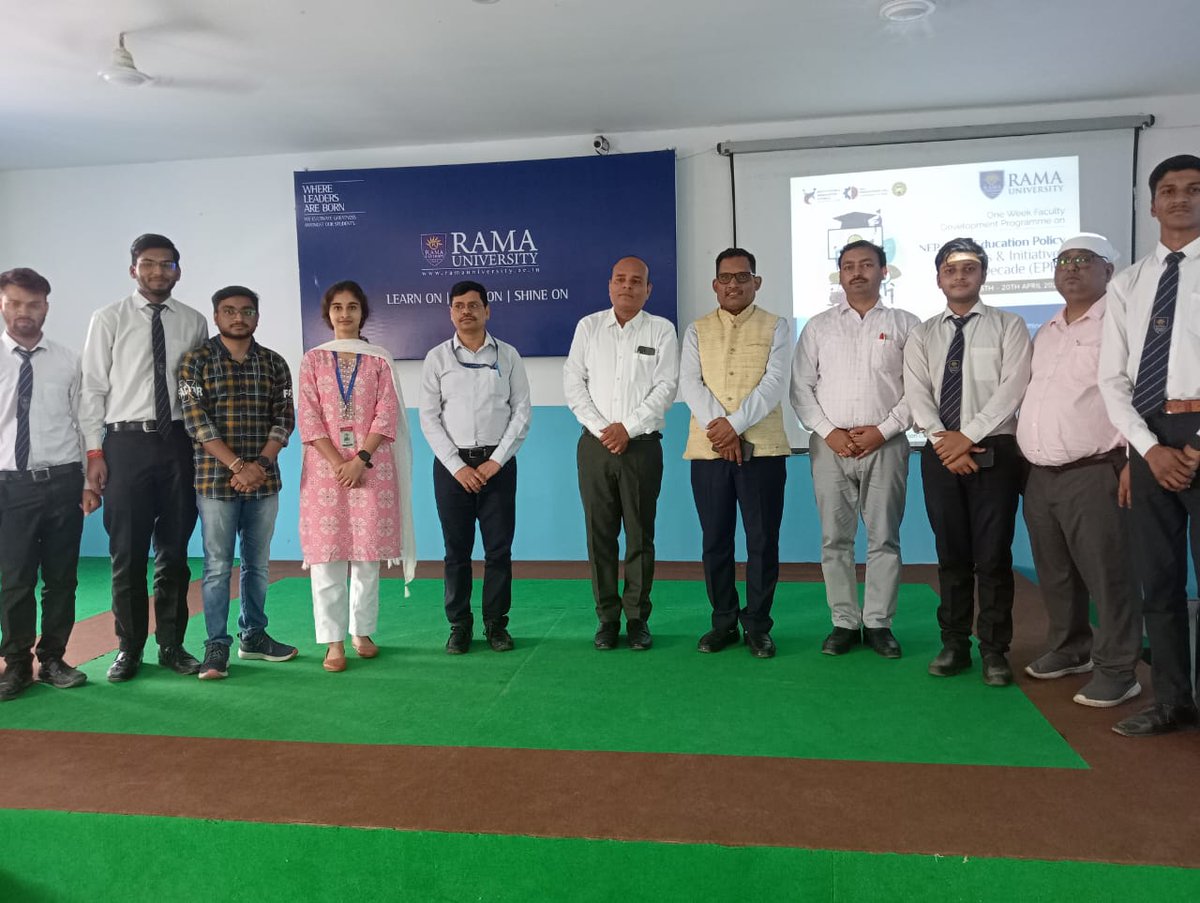 🌟Faculty Development Program on the National Education Policy (NEP) 2020, organized by the Faculty of Engineering and Technology at Rama University🚀

#NEP2020 #EducationReform #FacultyDevelopment #FutureOfLearning #RamaUniversity #Engineering #Education #Techenology #Empowering