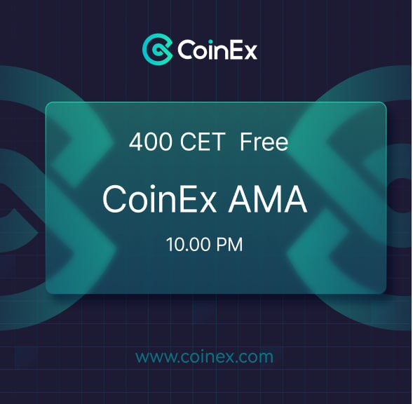 #CoinEx বাংলাদেশ কমিউনিটি AMA  🎁
🎁 400 $CET

✅ @coinexbn ফলো করুন
✅ Retweet এবং 3 বন্ধুকে ট্যাগ করুন
✅ টেলিগ্রাম গ্রুপে যোগ দিন: t.me/coinexBd

⏳শুরু: 10:00 PM 27 th April   (BD সময়)
#CoinEx