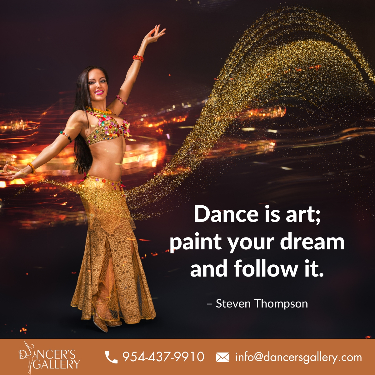 “Dance is art; paint your dream and follow it.” — Steven Thompson

#quoteoftheday #dancestudiomiami #danceclasses #dancelover #dancelove #dancegoals #dancelife #lovefordance #miamidanceclasses #coopercitydancestudio #dancestudiocoopercity #davieflorida