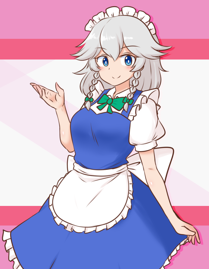 十六夜咲夜 「Skebご依頼で描きました 咲夜さん 」|いすぃのイラスト