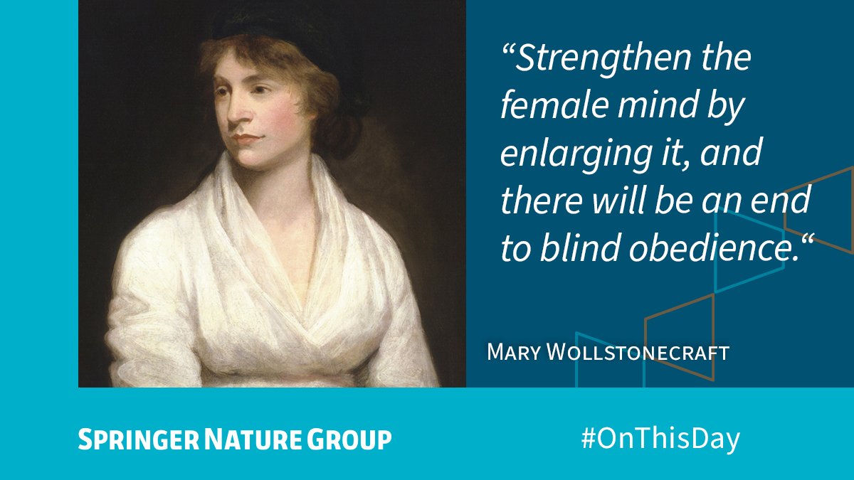 Mary Wollstonecraft, born #OnThisDay in 1759, was an English writer and passionate advocate of educational and social equality for women. She outlined her beliefs in A Vindication of the Rights of Woman, considered a classic of feminism.