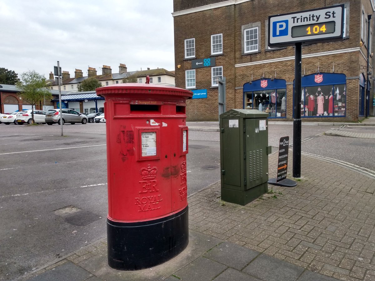 EiiR double pillar box, Dorchester, Dorset #PostboxSaturday