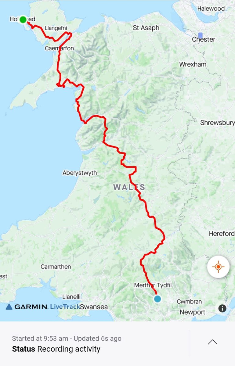 @URNUWales Coxn has covered over 200 miles in 21 hours and has the end in sight; all in support of raising money for @RNRMC. Track him here strava.com/beacon/ZqDYNi5… If you want to donate use gofundme.com/f/urnu-wales-c…