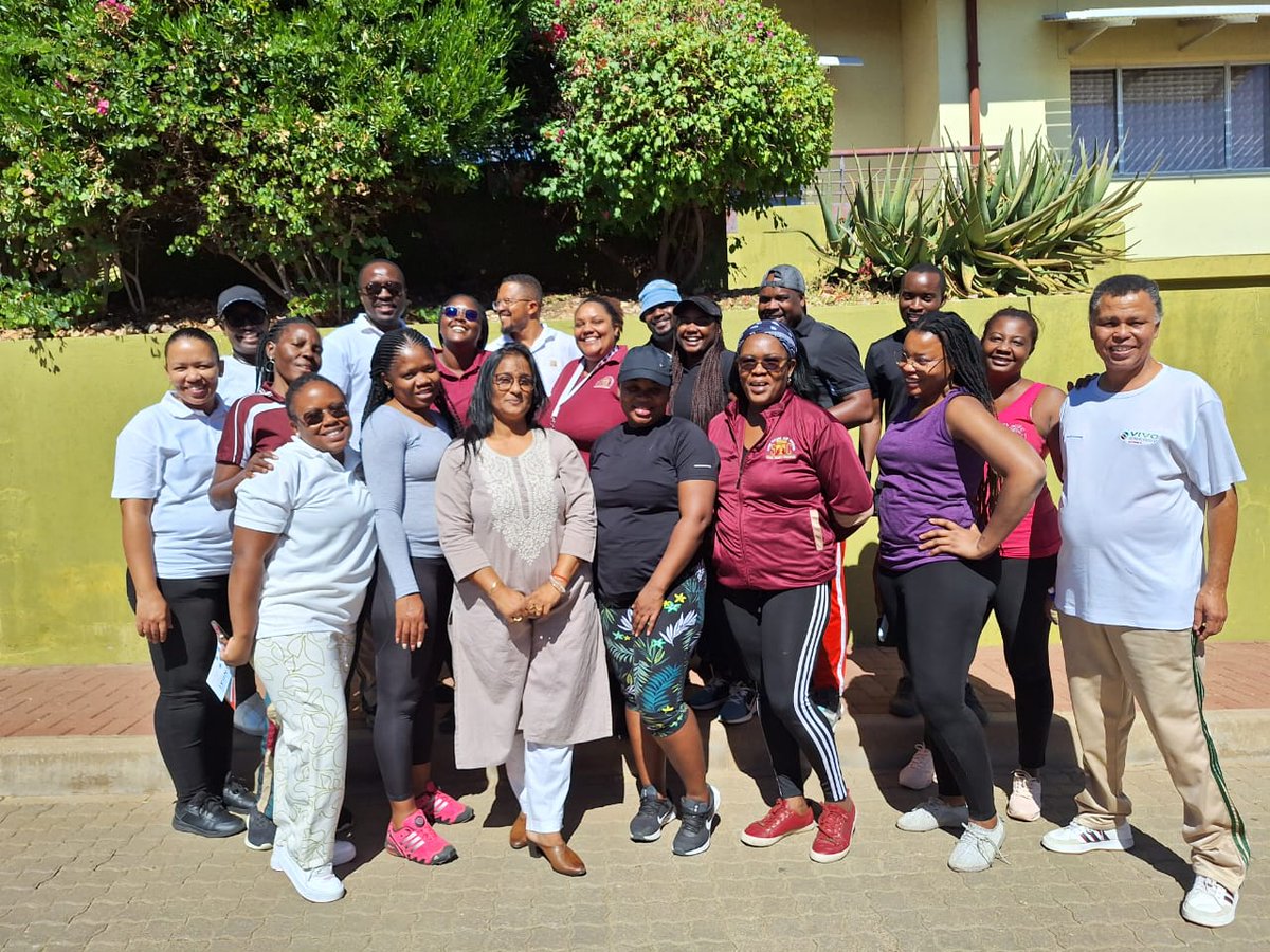 #hciwindhoek organised a Yoga session on stress management for the personnel of the Social Security Commission of Namibia. @moayush @iccr_hq @IndianDiplomacy