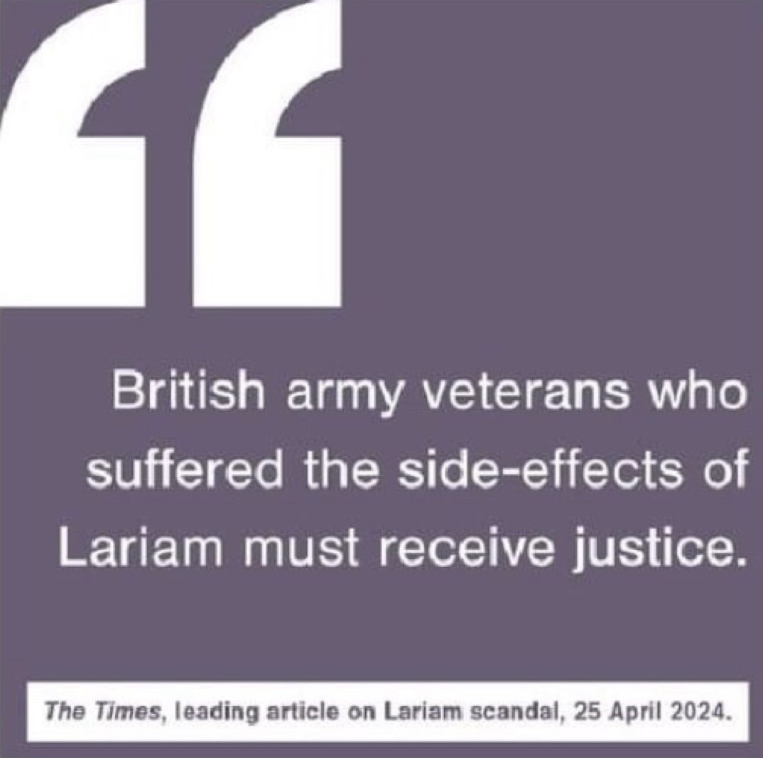 —#Mefloquine(#Lariam)🧠🪖—

Post Office Scandal 2.0 with a Generation of Neurotoxicity, #VeteranSuicide, & misdiagnosis! 

#LestWeForget🇬🇧💂🏼‍♂️
“Best Place To Be A Veteran?”
