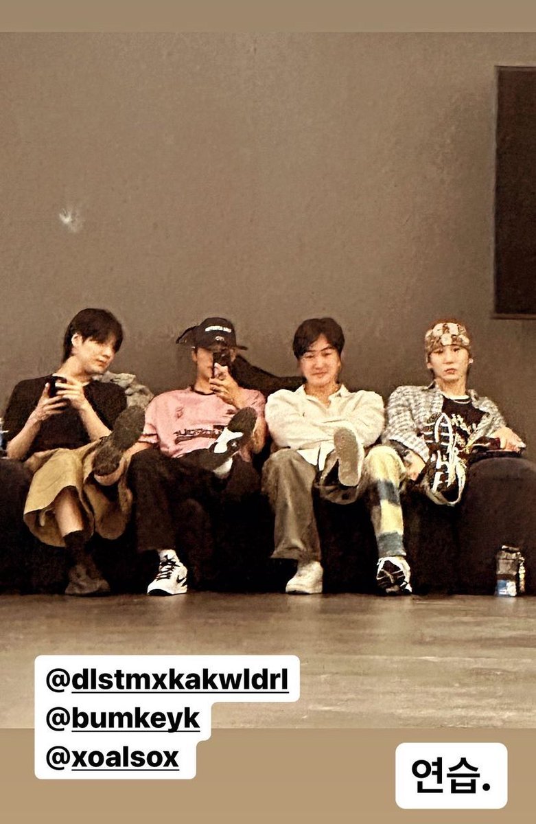 240427 Minho Instagram Story Update “@/dlstmxkakwldrl @/bumkeyk @/xoalsox Practice.” — #MINHO #SHINee @SHINee