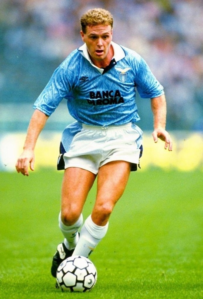 Paul Gascoigne in action for Lazio

#Lazio #LeAquile