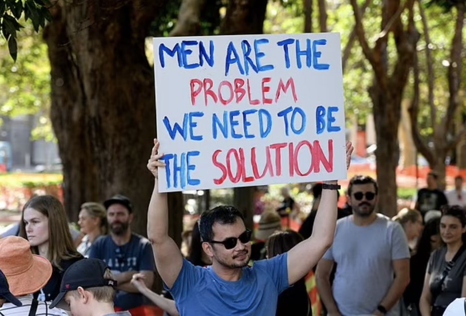 chmeredith's tweet image. One woman has died every four days in Australia this year.

Here are some of the excellent signs from today as thousands of Aussies took to the streets to say #EnoughIsEnough #NoMore