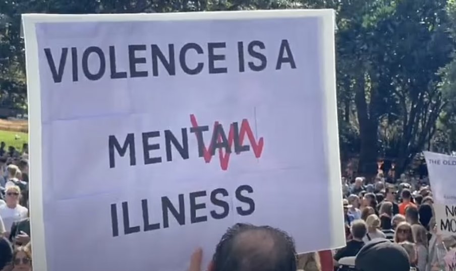 chmeredith's tweet image. One woman has died every four days in Australia this year.

Here are some of the excellent signs from today as thousands of Aussies took to the streets to say #EnoughIsEnough #NoMore