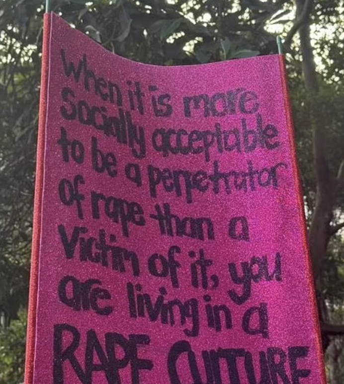 chmeredith's tweet image. One woman has died every four days in Australia this year.

Here are some of the excellent signs from today as thousands of Aussies took to the streets to say #EnoughIsEnough #NoMore