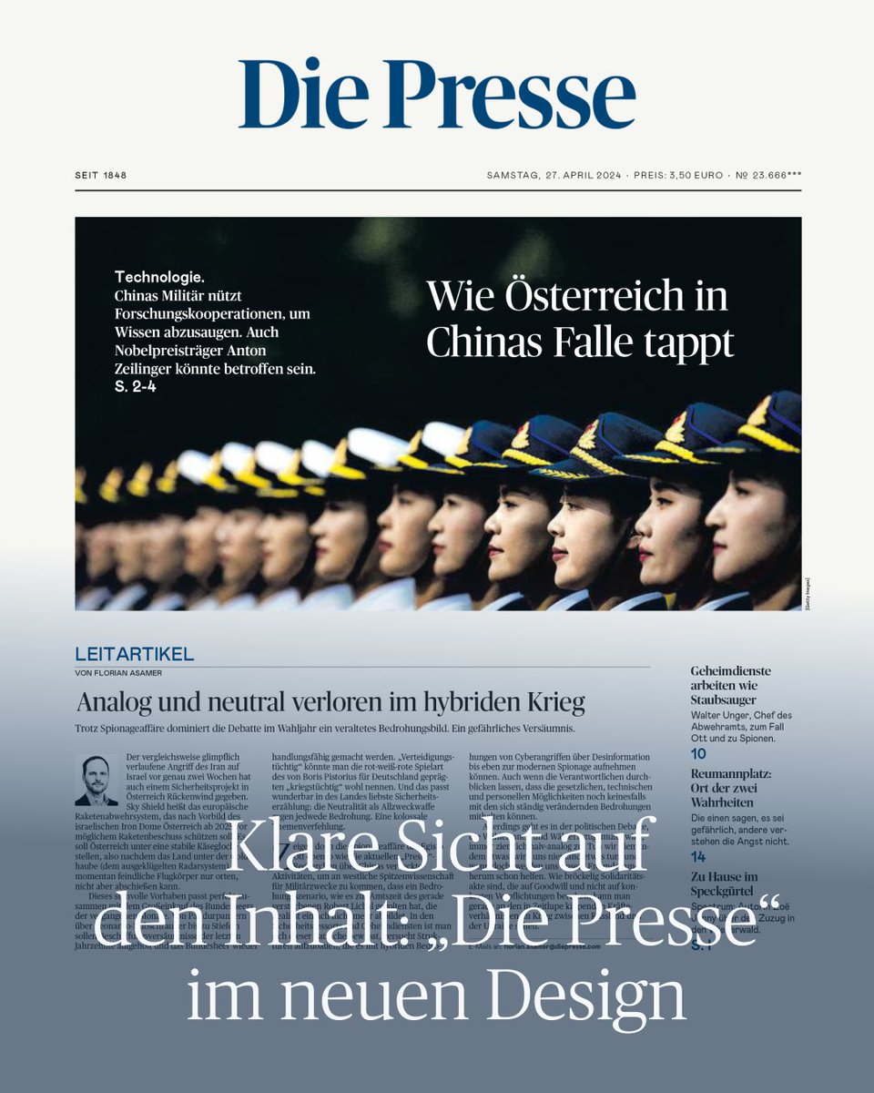 Auch in dem Layout einer Tageszeitung sammelt sich über die Jahre so manches an, was die klare Sicht verstellt. Deshalb erscheinen „Die Presse“ und „Die Presse am Sonntag“ ab diesem Wochenende in neuem Gewand. Mehr zum neuen Design: diepresse.com/18408870/die-p…